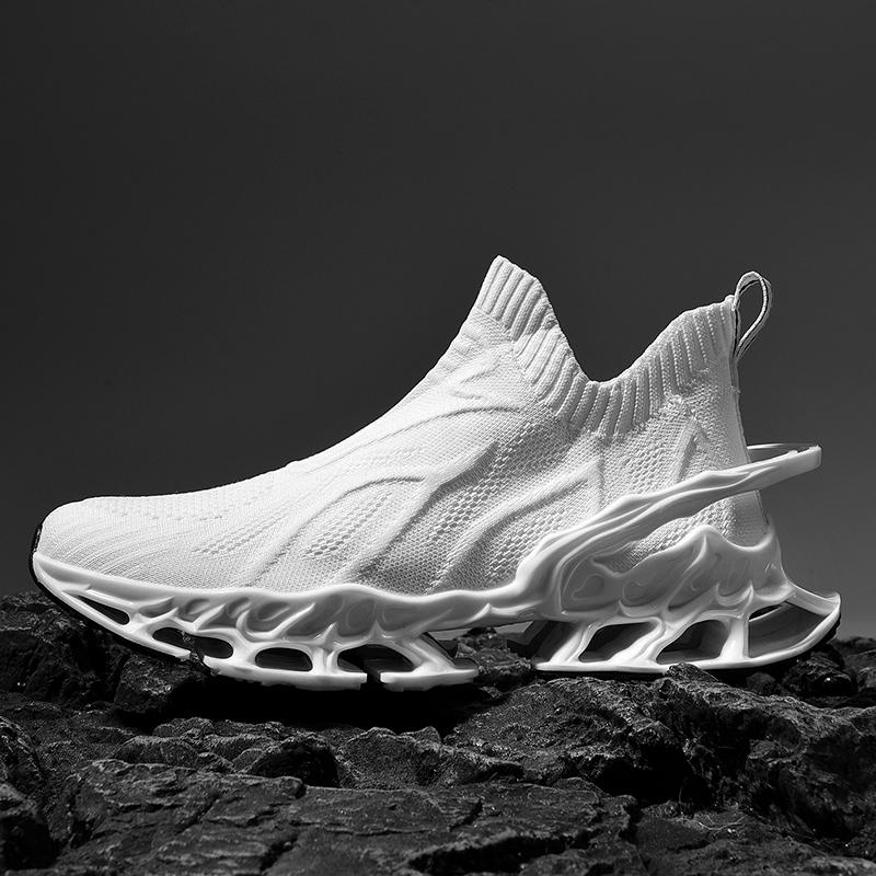 Bequeme, rutschfeste Freizeit-Sportschuhe für Herren im neuen Stil, leichte, atmungsaktive, gestrickte Laufsneaker