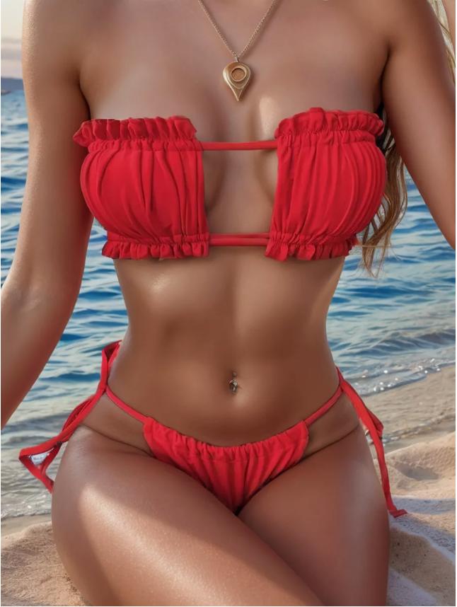 Two-piece Swimsuit, Mini Bikini, Thong, Shaping Tanga, Size L Two-piece Swimsuit, Mini Bikini, Thong, Shaping Tanga, Size M