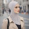 Comfortable Full Coverage Hijab Caps Cotton Elastic Islamic Bottoming Hat Breathable Soft Underscarf Hair Loss
