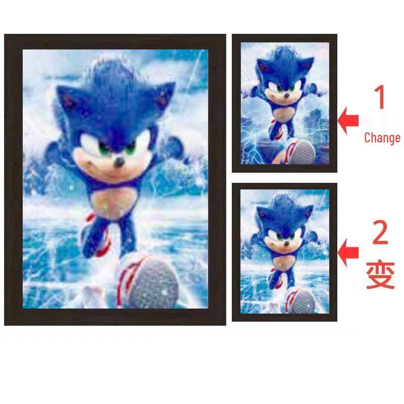 Hello Kitty & One Piece 3D Lentikulärt Pokemon-affisch