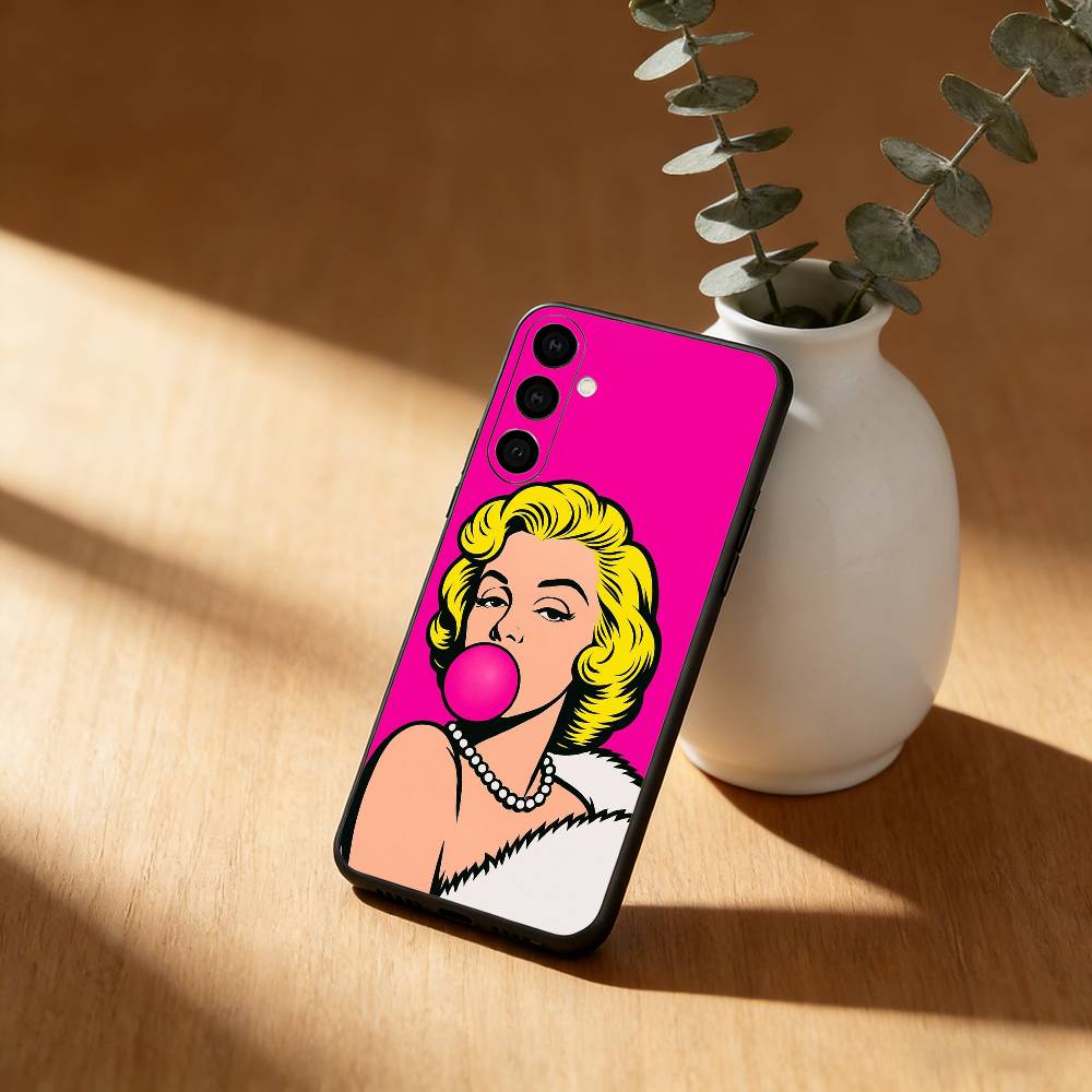 Queen of Pop M-Madonna Phone Case For Samsung GalaxyA13,21s,22,31,32,52,53,71,72,73,Soft Black Cover Samsung a20s