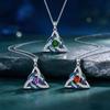12 Birthstone Knot Necklace Colorful Crystal Trinity Knot Triquetra Pendant For Women Irish Jewelry