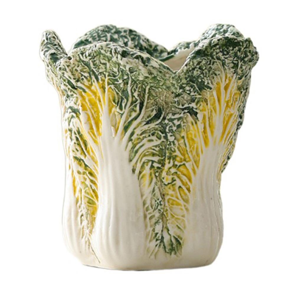 

Simulation Vegetable Makeup Brush Storage Bucket Creative Desktop Storage Container Girl Gift темно-зеленого