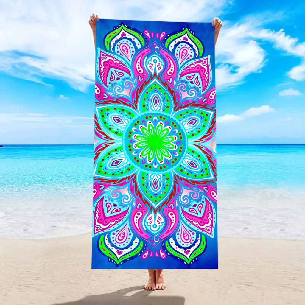 1pc Bohemian beach towel, ultra-fine fiber quick drying beach towel, multifunctional beach towel for beach swimming and vacation
