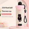Tragbare 316 Edelstahl Cartoon Vakuumbecher Hohe Kapazität Mit Hebeschlaufe Tasse Flasche Isolierte Wasserflasche Jungen Und Mädchen