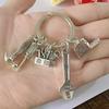 Father's Day Tool Keychain: Hammer, Wrench & Screwdriver Pendant