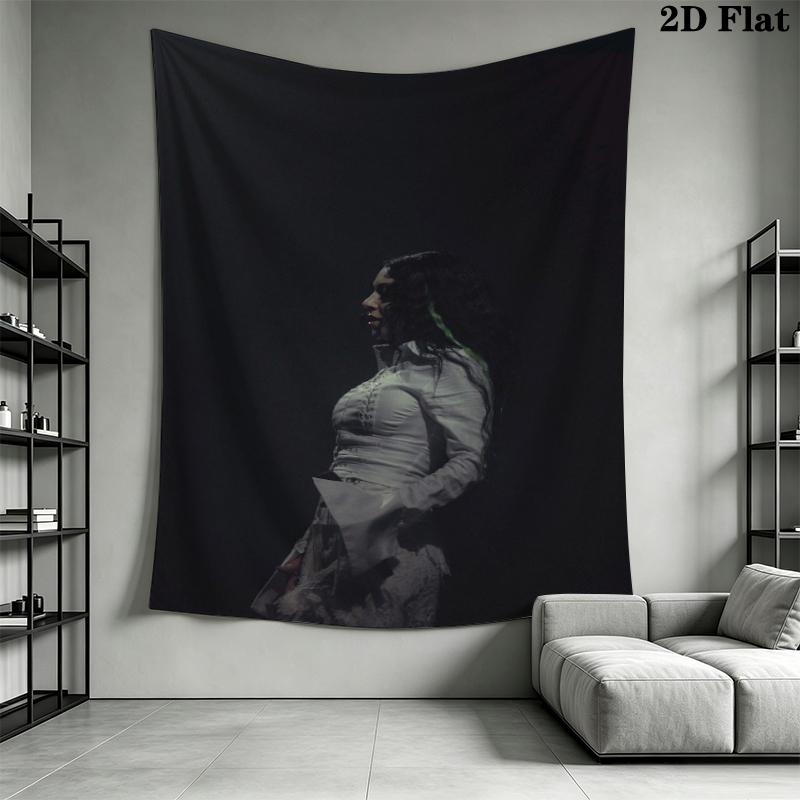Charli Xcx Wall Tapestry Aesthetic Wall Hanging Printed Fabric Blanket Decorative Tapestries for Bedroom Living Room Home Decor