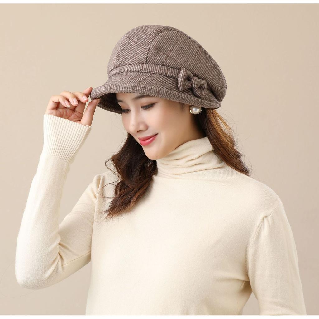 Fisherman Hat Ladies Season Plaid Mom Hat Thermal Basin Hat Top Hat Casual Versatile