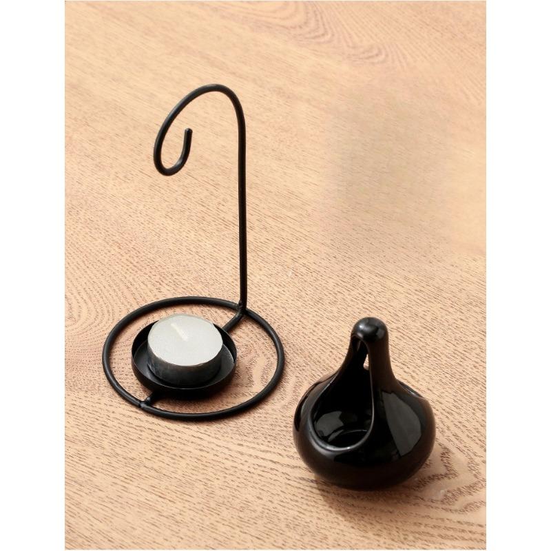 Black Hanging Stove Creative Aromatherapy Stove Essential Oil Lamp Stove Fragrant Wax Stove Household Candle Light Stove