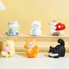 Cute Cat Whisker Collector 3D Cartoon Cat Sculpture Pet Beard Holder Resin Cat Whisker Vase Mini Pet Vibrissae Keepsake Sympathy Gift for Cat Lovers