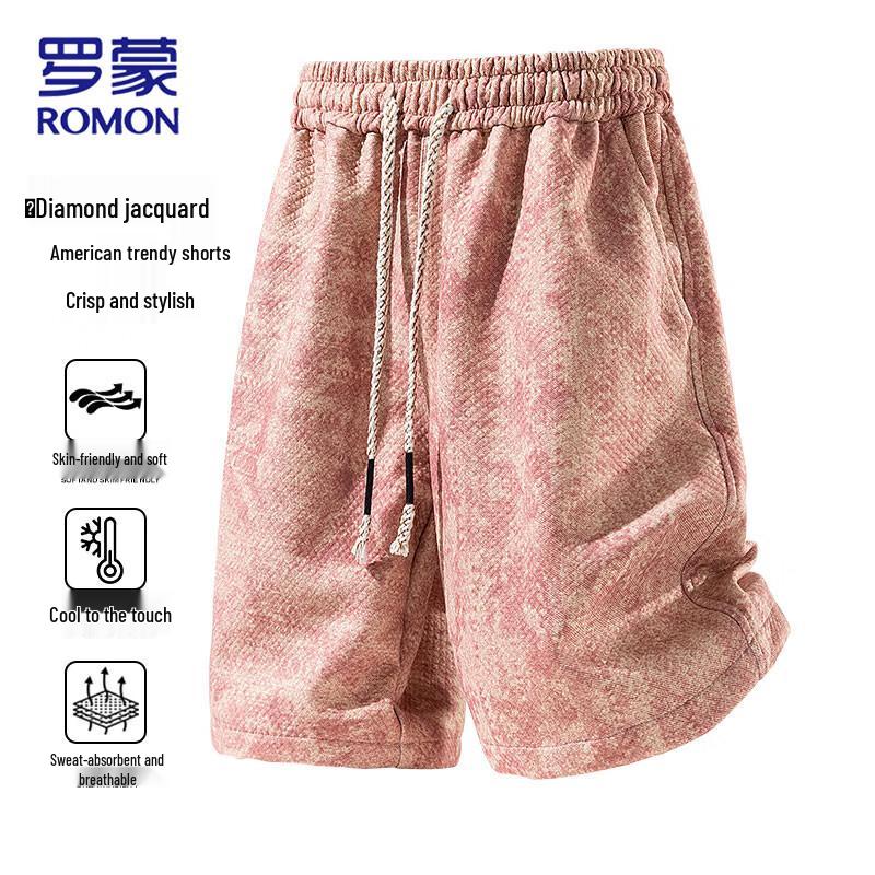 

ROMON Men s Camo Ice-Feel Drawstring Shorts L