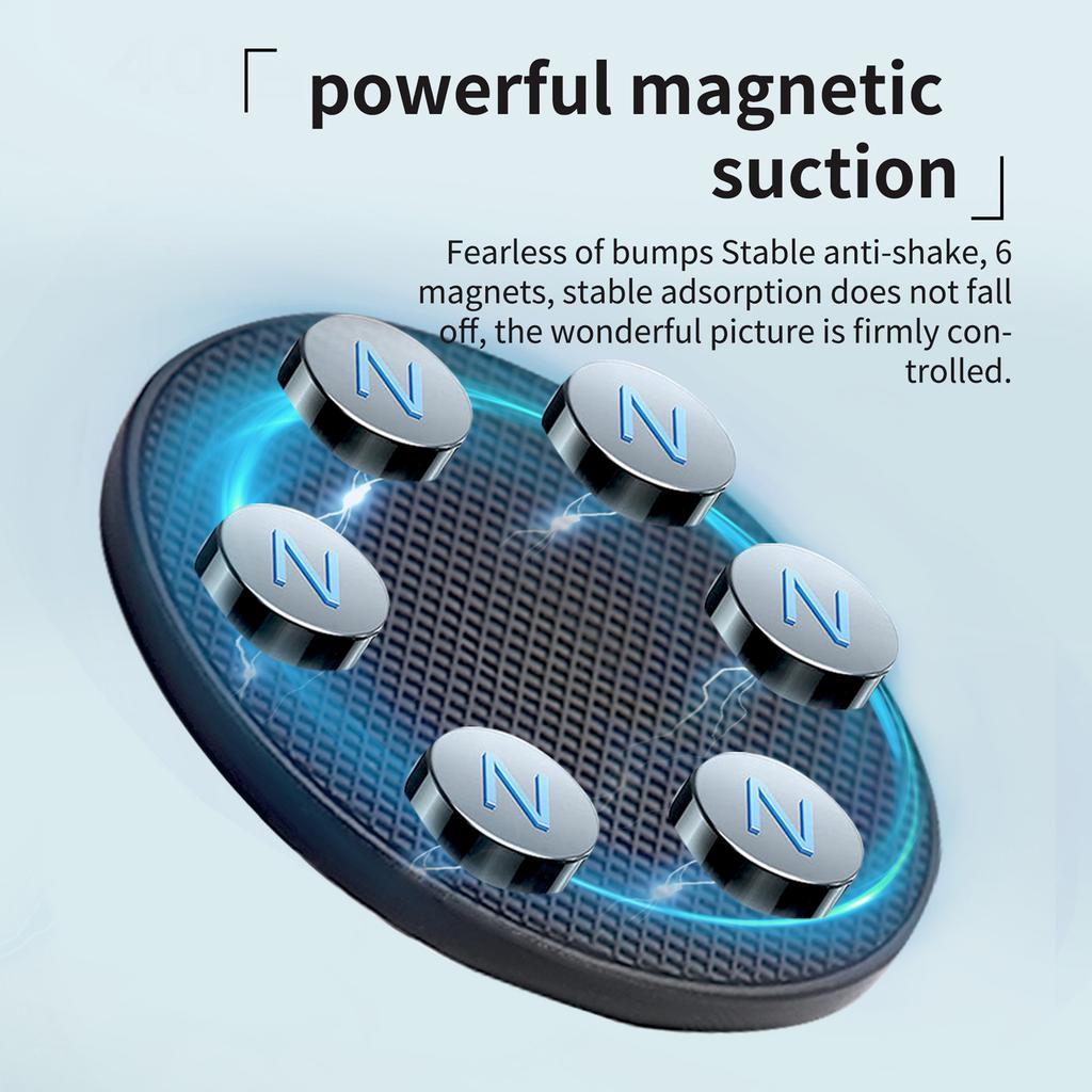 Sportkamera Magnetische Halterung Magnetische Halterung für Action-Kamera mit Doppelköpfen 360 Grad Drehbar 350g Tragfähigkeit Ersatz für 13C