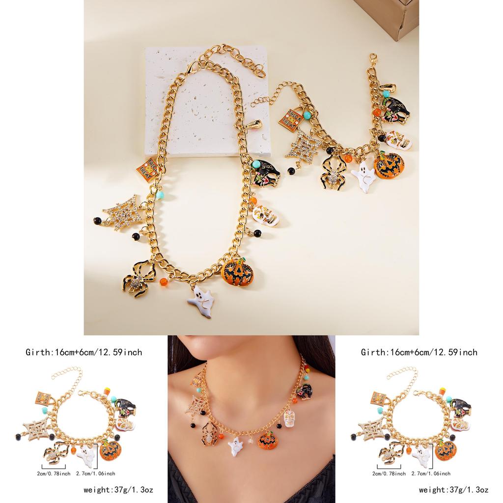 Spooky Halloween Animal Zodiac Alloy Jewelry Collection For Party Accessories