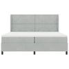 Boxspring Bed with Headboard Light Grey 200 X 200 Cm Velvet