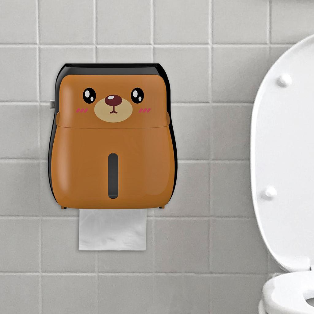 Wall Mounted Tissue Box, Self Adhesives Toilet Roll Holder, Toilet Paper Holder, Waterproof Dustproof Paper Roll Dispenser