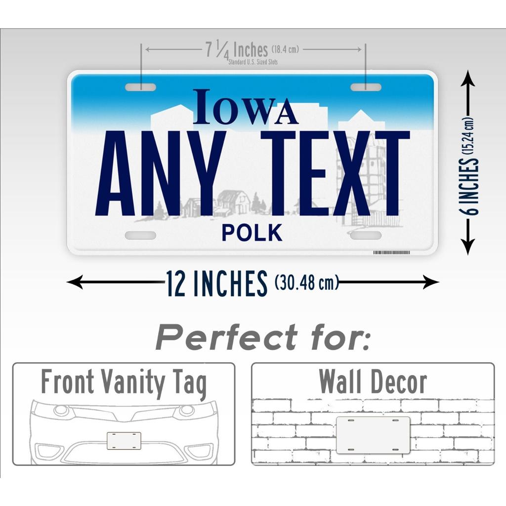 Personalized Iowa Decorative Tag Ideal for Home Decor (Only Decoration)