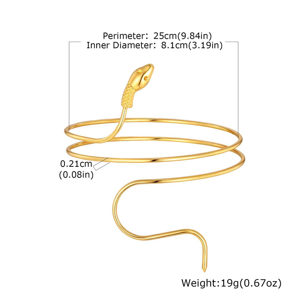 Upper Arm Armlet Bracelets for Women, Fashion Creative Spiral Line Adjustable Armband Cuff Bangle, Luxury Aesthetic Jewelry