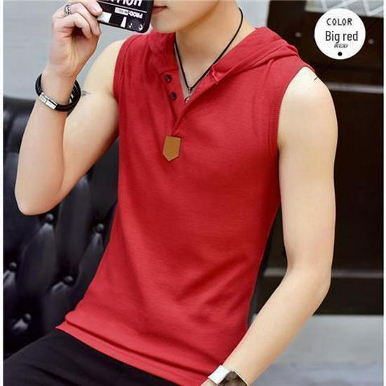 Men's Sleeveless Summer Sports Hoodie Vest