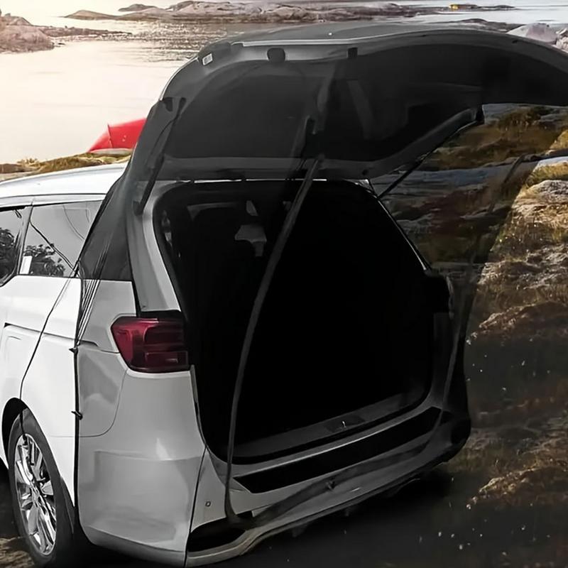 Tailgate Tent Breathable SUV Camping Anti-UV Cooler Net Breathable Magnetic Mesh Net Screens With Two-Way Zipper Travel UV Sun