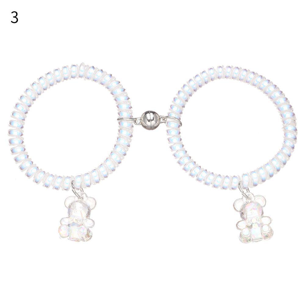 Magnetic Distance Bracelet Kit Gradient Color Magnetic Bracelets Cartoon Pendant Bracelets