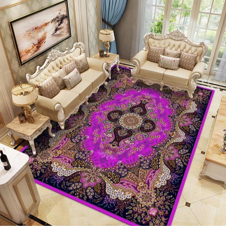 European Style Living Room Carpet Printed Living Room Coffee Table Carpet Study Floor Mat Bedroom Bedside Carpet