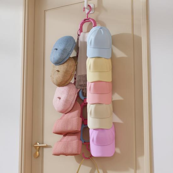 Věšáky na klobouky na dveře skříně Úspora místa v ložnici Organizér na klobouky Víceúčelový stojanový věšák na klobouky pro baseballové čepice Tašky Šály