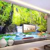 Forest Waterfall 3d Wallpaper Natural Scenery Wall Mural Living Room Bedroom Background Decorative Mural