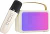 Portable Karaoke Kit With Speaker And Microphones For Children With Different Voices And Led Lights