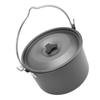 Camping Hanging Pot Large Capacity Aluminum Alloy Anti Stick Multifunctional Portable Heat Resistant Campfire Cooking Hanging Pot for Soup Water
