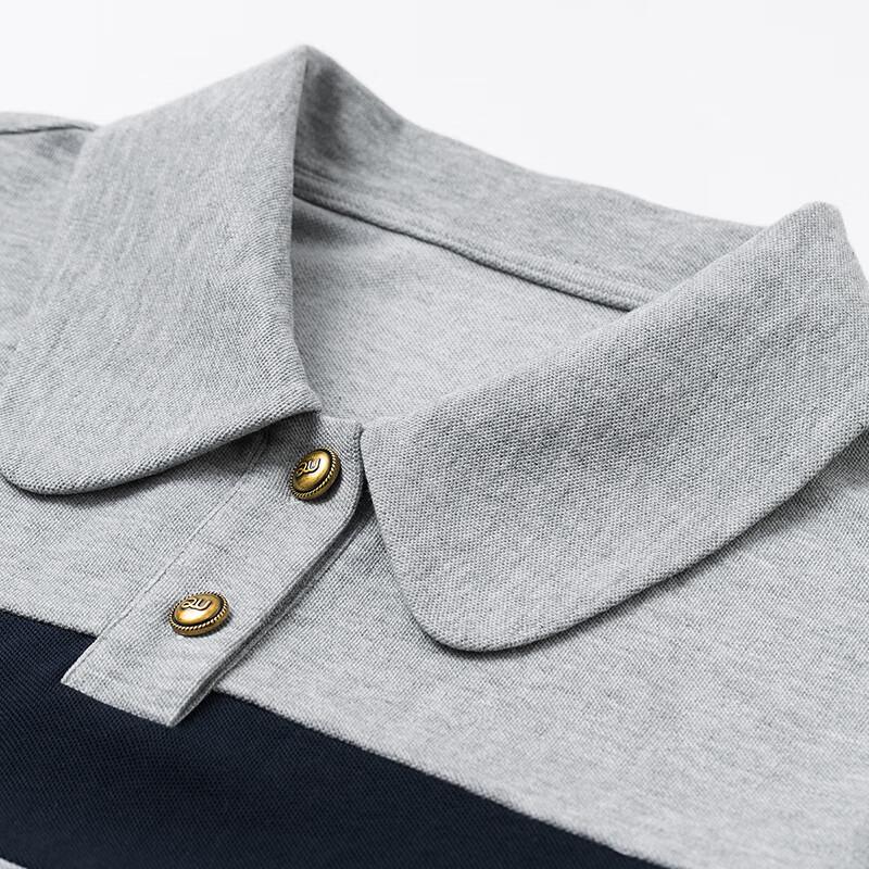 Chuyu Women's Color-Block Stripe Polo Long Dress