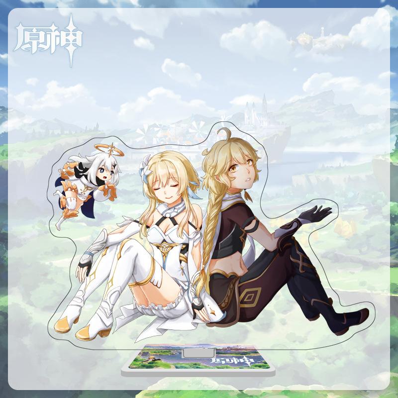 16cm Height Acrylic Large Stand-up Display Featuring Characters From Mondstadt and Liyue In Genshin