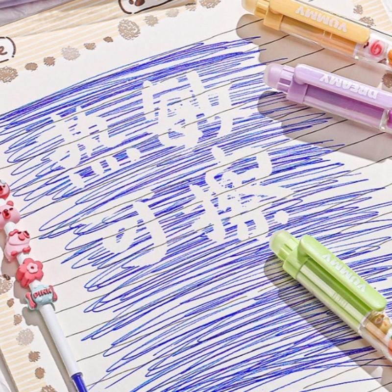 2ks Termicky smazatelná tužka Roztomilá panenka Tužka Náplň Stiskací Neutrální tužka Studentská Kombinovaná tužka Studentské Papírnictví