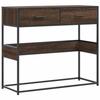 VidaXL Console Table Brown Oak 90x35x80 Cm Engineered Wood 849178