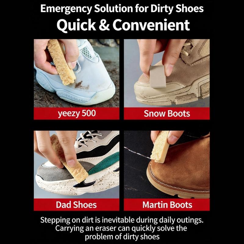 Easy to Use Rubber Eraser Cleaner for Suede and Nubuck Materials Gentle Surfaces Protection Removes Dust Restores Luster