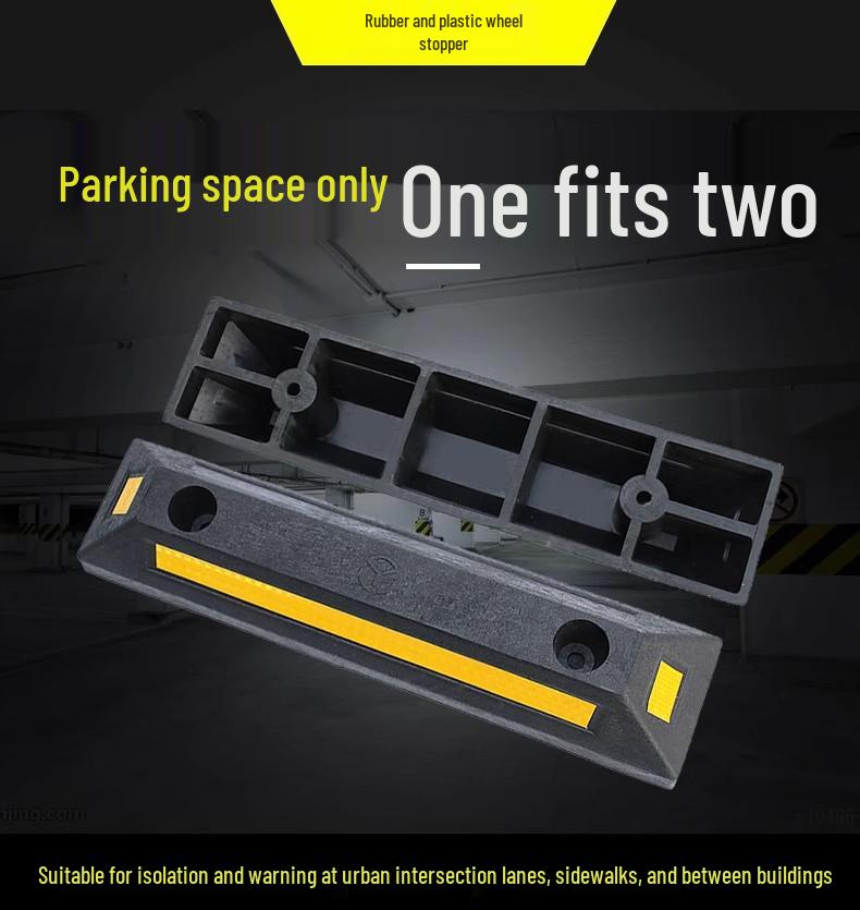 Rubber and Plastic Wheel Chock for Garage