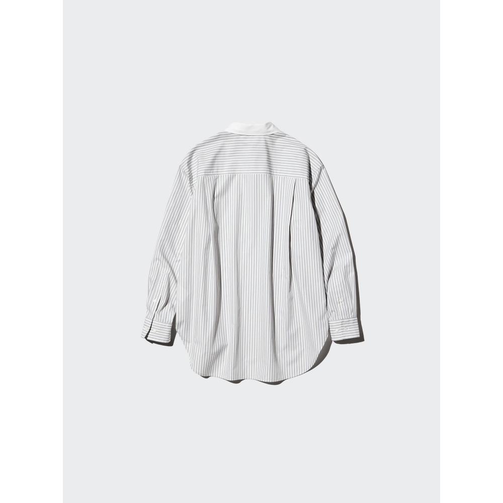 Uniqlo Cotton Oversized Shirt  Stripe  A