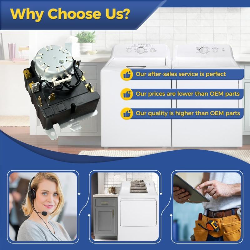 WE04X25281 Universals Dryer Timer Replacement Part Drying Time Adjustment Tool for Precise Cycle Control Enduring