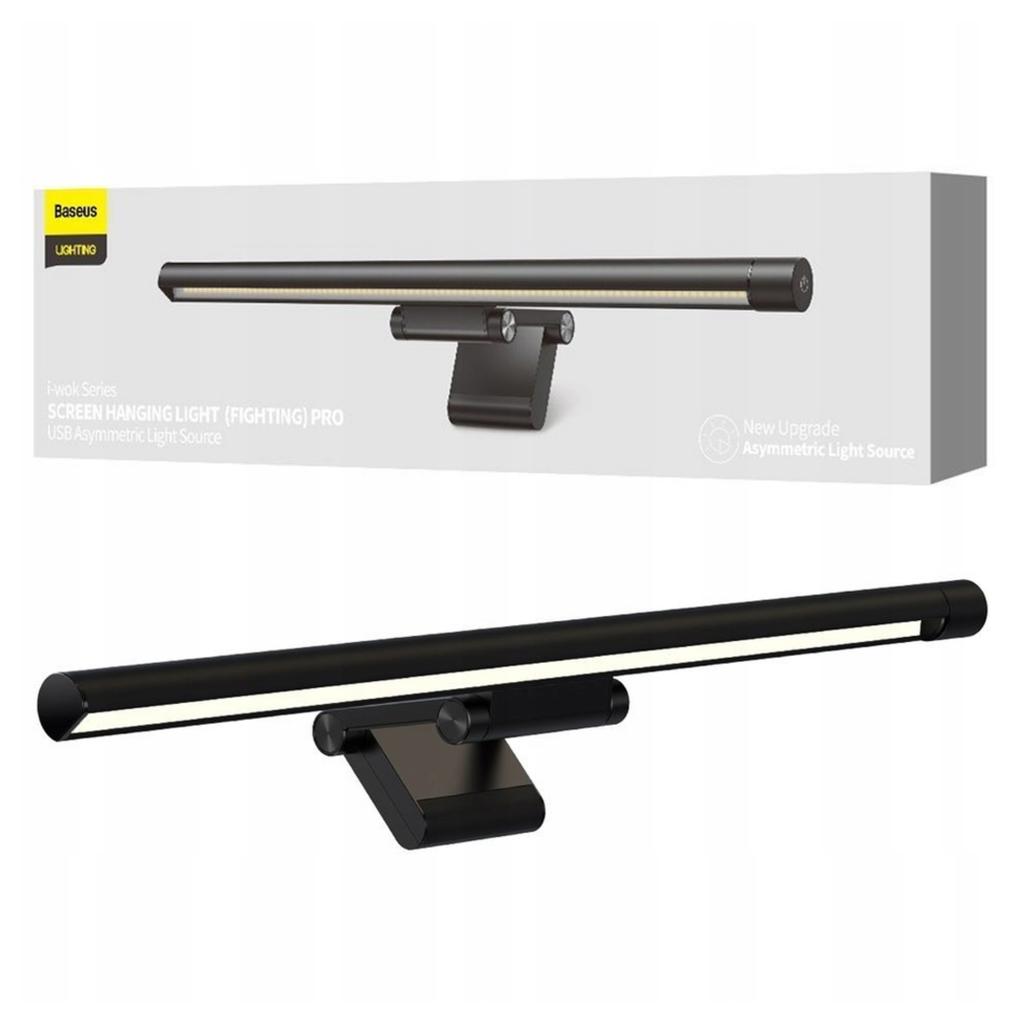 Baseus I-Wok Pro Monitor Lamp, with Clip and Dimmer (Black)