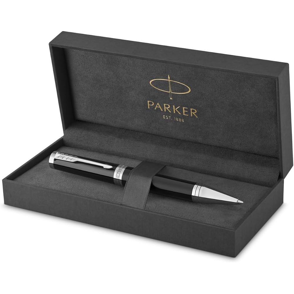 PARKER Parker Ballpoint Pen, Ingenuity, Black CT, Medium, Oil-based, Gift Box Included, Regular I...