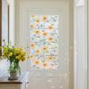 4 Sheets Rainbow Floral Window Privacy Film Stained Glass Decorative Decals Sun Blocking Heat Control Static Glass Clings for Bedroom Living Room