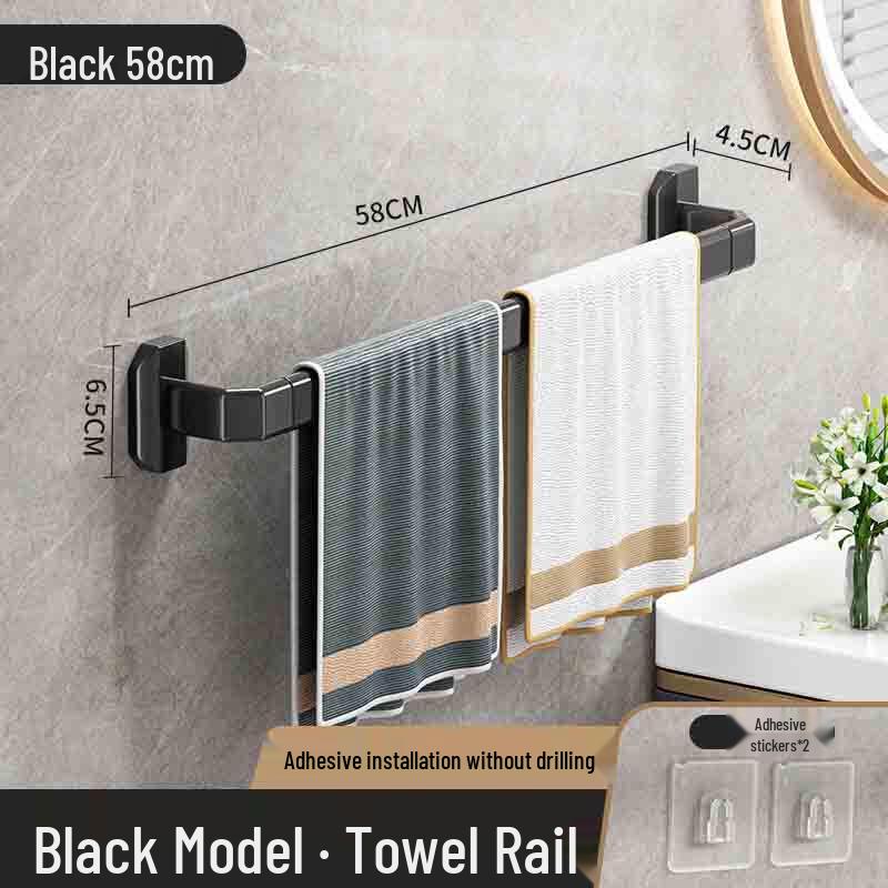 Punch-Free Bathroom Towel Rack