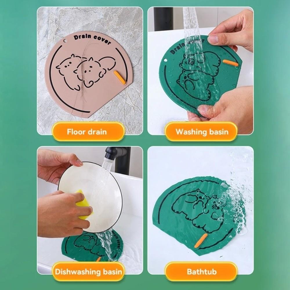 Anti Odor Sewer Floor Drain Cover Silicone Kitchen Drain Covers Reusable Deodorant Cover  Kitchen