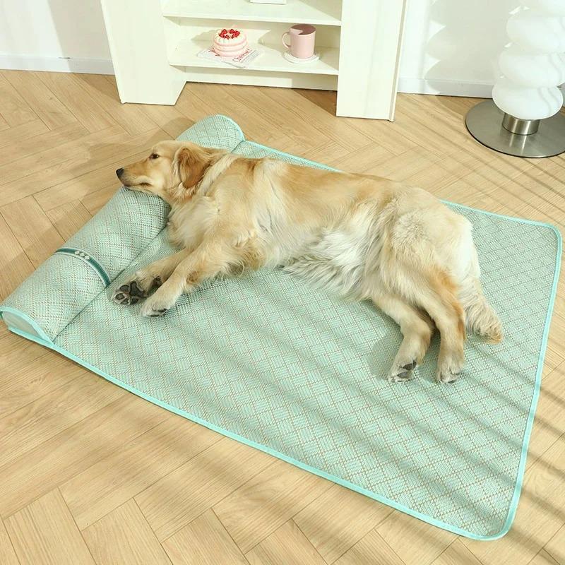 

Cooling Bedding for Dogs Mat Pets Supplies Dog Beds Tiny Washable Bed Lie Outdoor House Cushion Mattress Large Pet Accessories XL