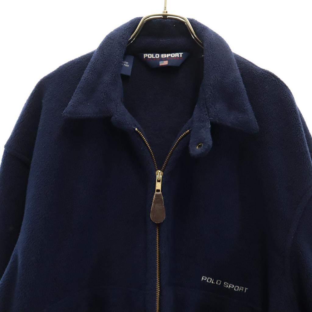 POLO SPORT RALPH LAUREN 90s 00s Old Fleece jacket M Navy Men's Used