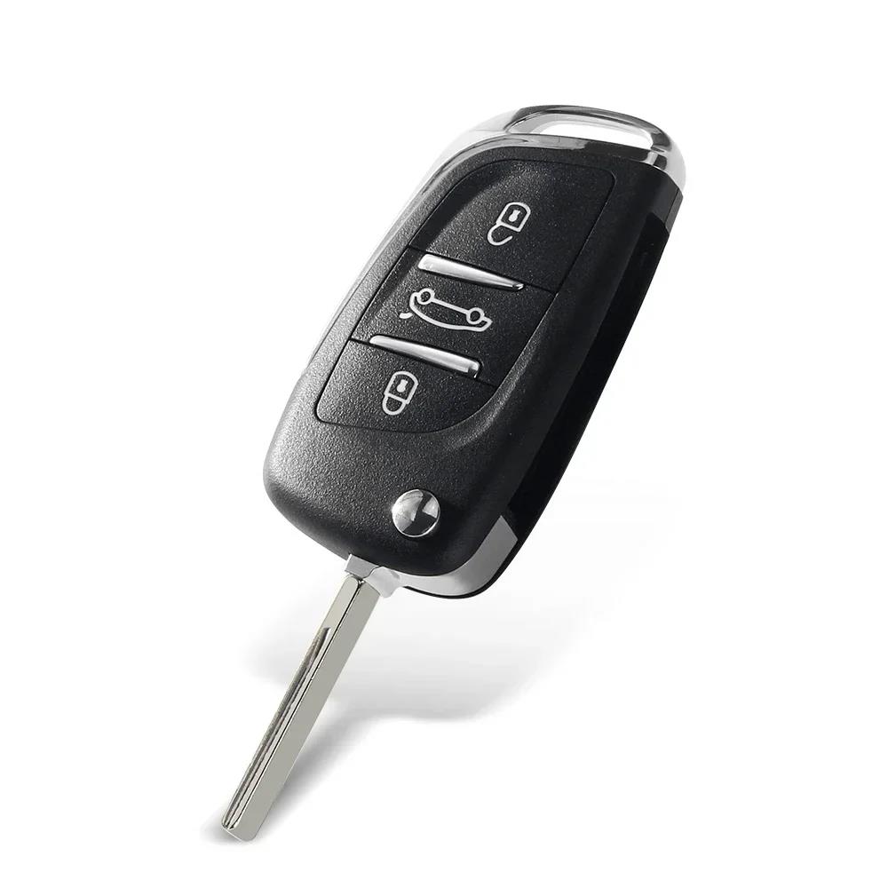 Modified 2/3 Buttons Filp Remote Key 433MHz ASK FSK For Citroen C1 C2 C3 C4 Berlingo Picasso Peugeot 207CC 307CC 407 ID46 Chip