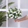 3pcs Simulation Eucalyptus Leaves Small Rose Bouquet Home Decorative Plastic Fake Flowers Wedding Decoration Artificial Roses