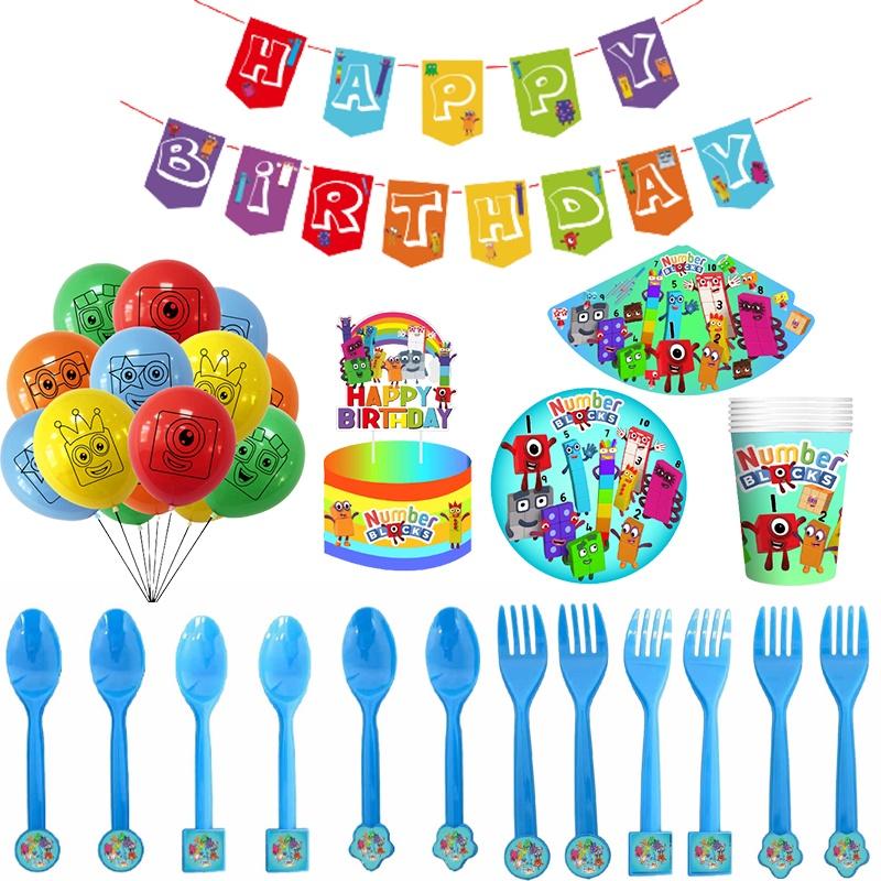 Numberblocks Theme Wedding Party Decoration Supplies High Quality Latex Balloons