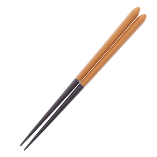 Ranchido Chopstick Case, My Chopsticks, Chopstick Holder Set, Lacquered Wooden (Natural Wood), Orange