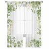 Sommer Aquarell Eukalyptus Blätter Sheer Fenster Vorhänge Für Wohnzimmer Küche Kinder Schlafzimmer Voile Hängen Vorhang