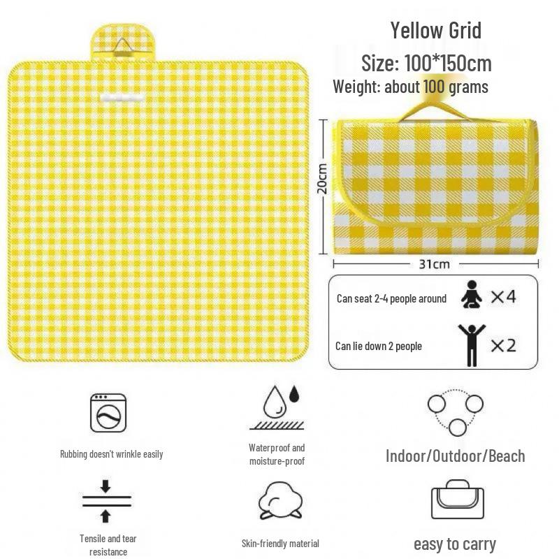 Waterproof Portable Picnic Mat: Thickened, Moisture-Proof for Camping & Outdoor Use